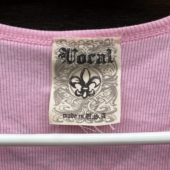 🆕 Pink tattoo inspired Y2K rhinestone tank top - Picture 5 of 5